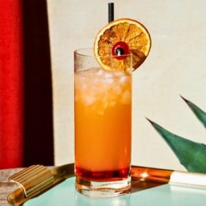Mocktail Florida avec Jus d'orange, jus de citron et grenadine