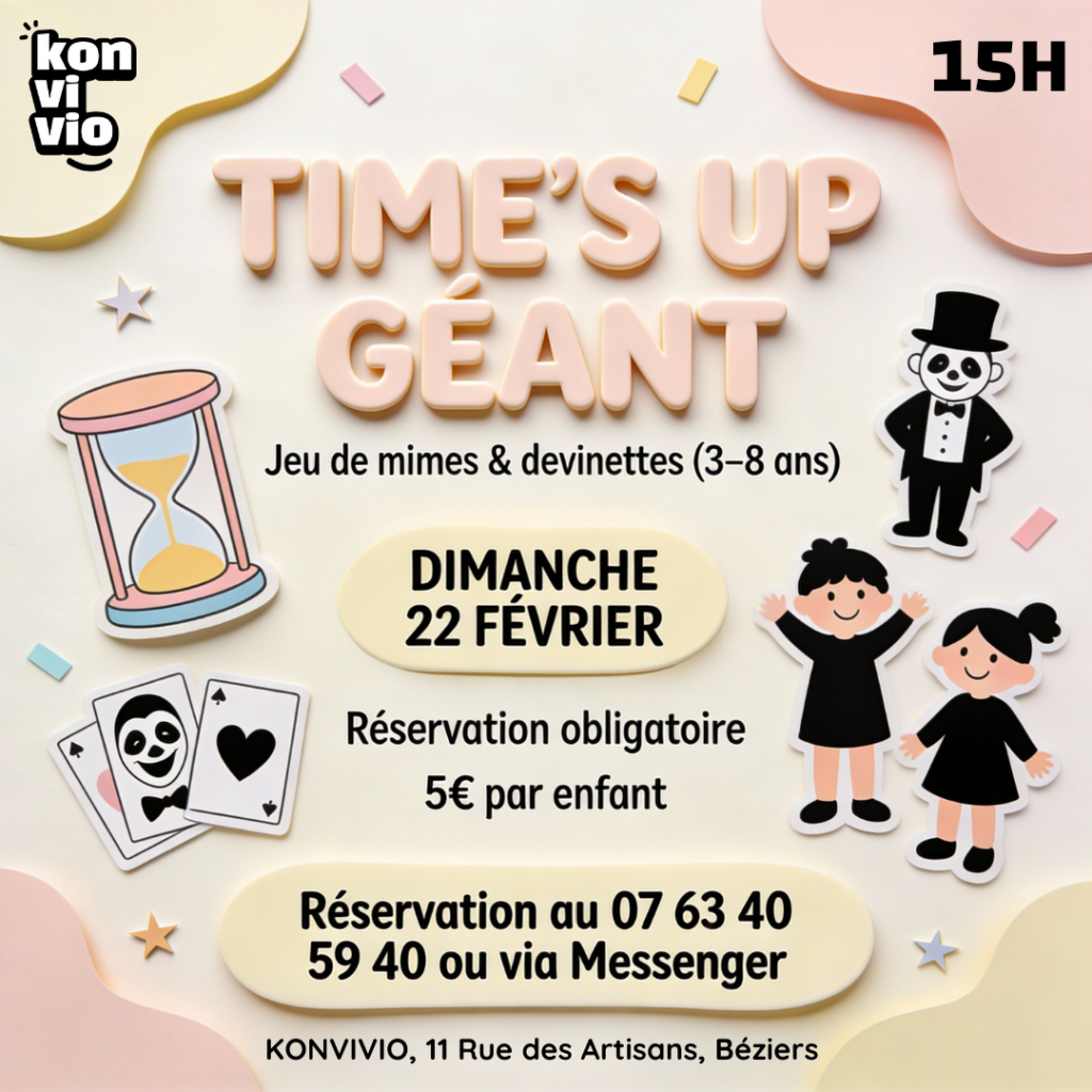 Times'up pour enfant au Konvivio Béziers