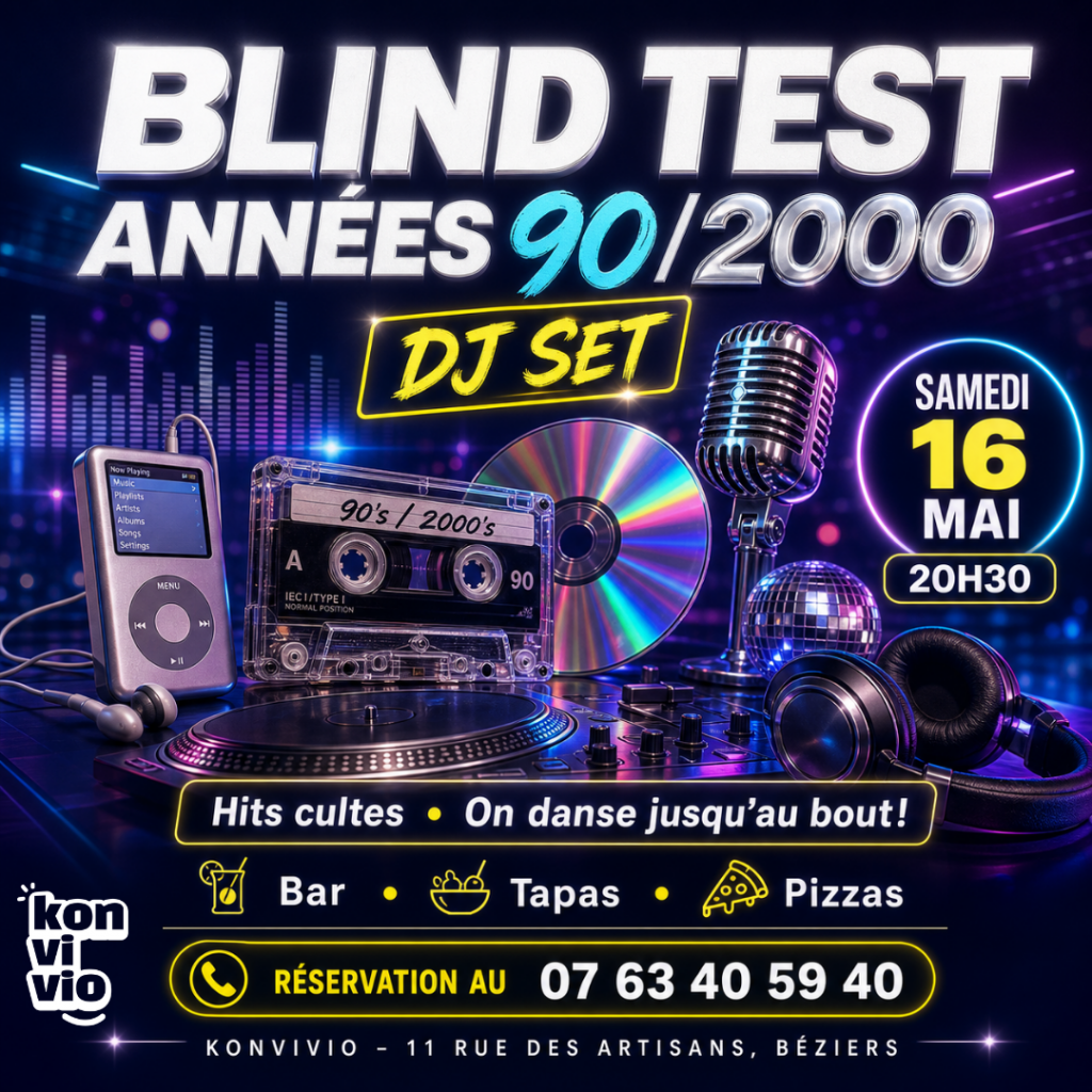 Venez vous ambiancer sur les meilleurs sons 90/2000 et trouver le titre et l'artiste